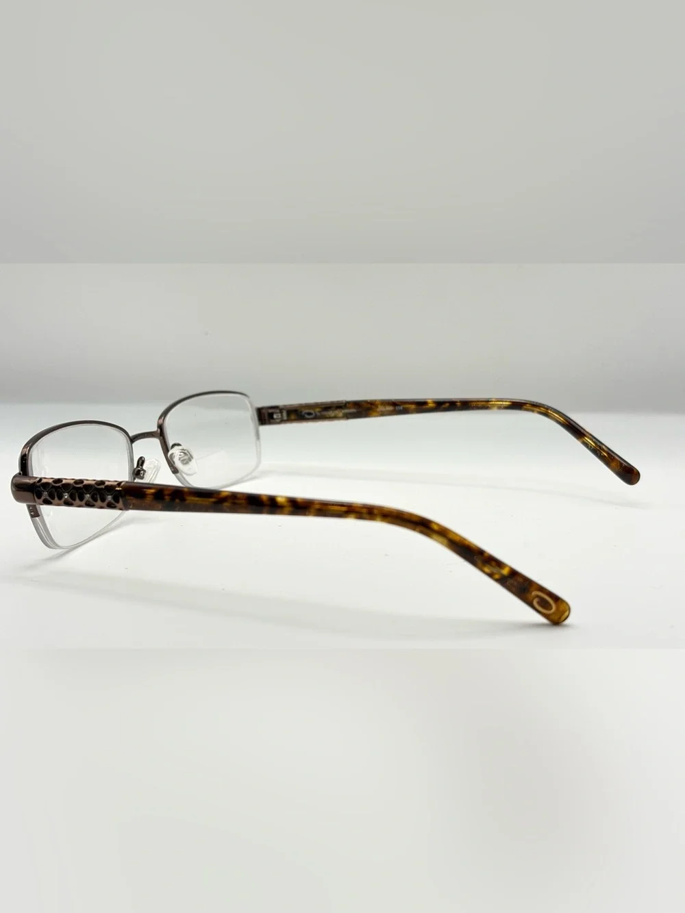 Oscar de la Renta OSL466 Brown Half-Rim Sunglasses Frames Only